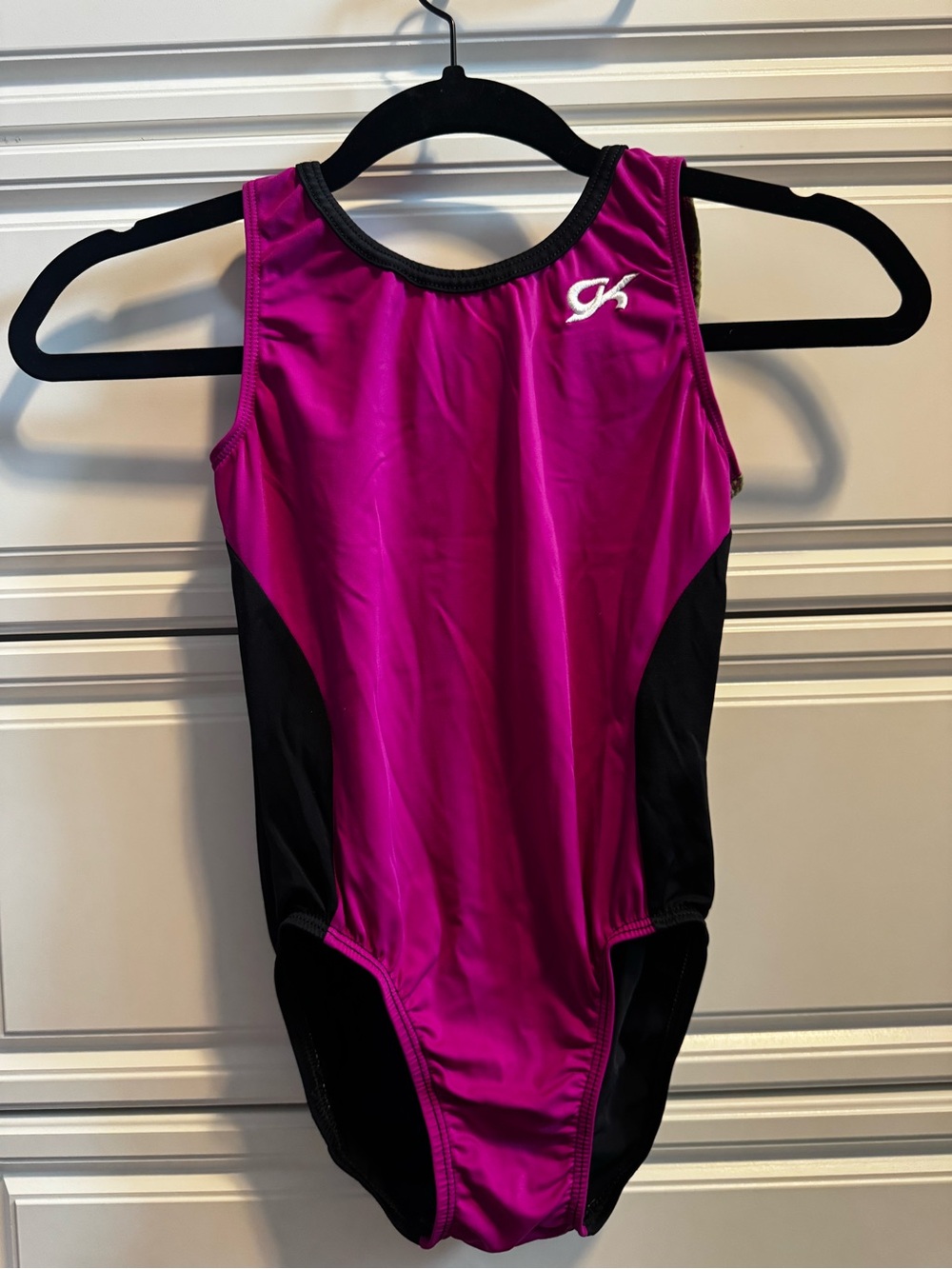 GK Elite Fuchsia & Black Gymnastics Leotard